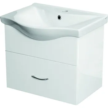 Koupelnový nábytek Olsen Spa Viki Umyvadlová skříňka s umyvadlem 80 cm, bílá, OLNVIKI380+OLKE70802