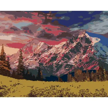 ZUTY Malování podle čísel - POHÁDKOVÁ KRAJINA V ALPÁCH Rozměr: 40x50 cm, Rámování: bez rámu a bez vypnutí plátna