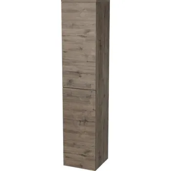 Koupelnový nábytek Koupelnová skříňka vysoká Intedoor SANTE dub tmavý 35 x 161,8 x 35 cm SA SV 35 2D L K D370