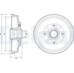 Brzdový buben Delphi BF577
