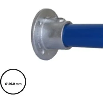 kabelová chránička Konstrukční fitinka, spojka ocelových trubek pr. 26,9 mm – podstava přírubová nástěnná 131-A27