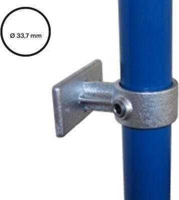 Konstrukční fitinka, spojka ocelových trubek pr. 33,7 mm – držák zábradlí 143-B34