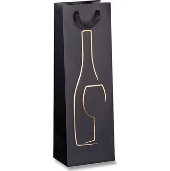 Dárková taška Sadoch Dárková taška Stampa a Caldo 120 x 90 x 370 mm, na lahev Barva: Černá