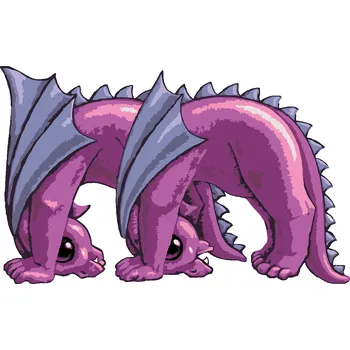 ZUTY Malování podle čísel - DRÁČEK VE TVARU PÍSMENKA M (SUE ELLEN BROWN) Rozměr: 40x50 cm, Rámování: bez rámu a bez vypnutí plátna