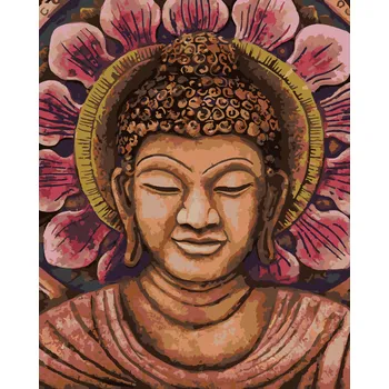 ZUTY Malování podle čísel - ORANŽOVÝ BUDDHA Rozměr: 40x50 cm, Rámování: bez rámu a bez vypnutí plátna