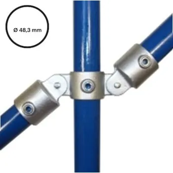 Fitinka Konstrukční fitinka, spojka ocelových trubek pr. 48,3 mm – dvojitá kloubová spojka 167-D48