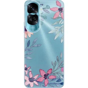 Pouzdro na mobilní telefon Silikonové pouzdro iSaprio - Honor 90 Lite 5G - Leaves and Flowers (Odolný silikonový kryt, obal, pouzdro iSaprio - Honor 90 Lite 5G - Leaves and Flowers - skvělá ochrana a pružnost, stylový UV potisk, lehkost, tiskne se v České republice)