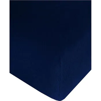 4sleep froté s gumičkou 180/200 tm. modrá