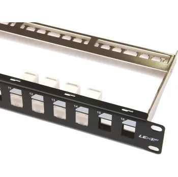 Patch panel Patch panel LEXI-Net modulární neosazený 16 pozic, 1U PATCHP16PNEOU/F