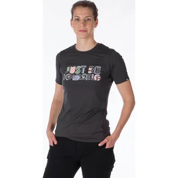 Dámské tričko Northfinder Dámské tričko aktivní z recyklovaných materiálů MINNIE, tmavě šedá, XL