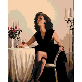 ZUTY Malování podle čísel - ČEKÁNÍ PŘED VEČEŘÍ Rozměr: 40x50 cm, Rámování: bez rámu a bez vypnutí plátna