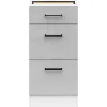 Junona Line Tafla skříňka BBL D3S/40/82, bílá/světle šedý lesk