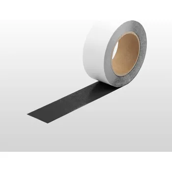 Lepicí páska Extra tenká podlahová páska WT-5420 s protiskluzovým povrchem, permanentní – fólie, černá, 75 mm × 10 m