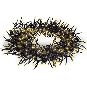 Dekorativní svítidlo Solight LED venkovní vánoční řetěz s dálkový ovládáním - Cluster, 576 LED, 8 funkcí, časovač, IP44, teplá bílá - 1V11-WW