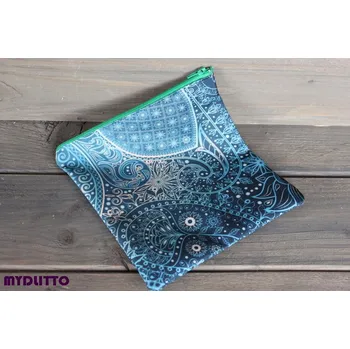 Kosmetická taška Nepromokavá kapsička na zip - zelené ornamenty