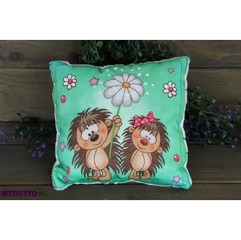 Dekorativní polštářek Polštářek -ježkový kamarádi
