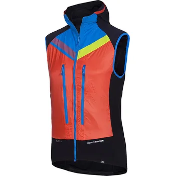 Pánská větrovka Northfinder Pánská skialpová hybridní vesta Polartec® Alpha® VHAN 2, oranžová, XL