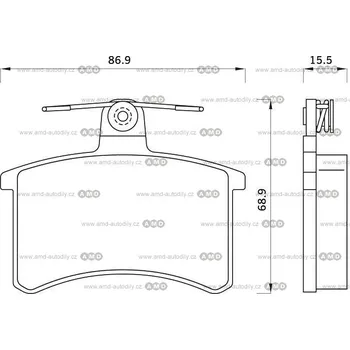 Brzda na kolo Brzdové destičky - 05P215