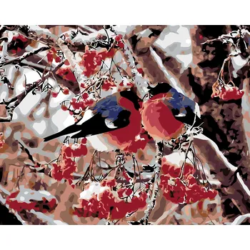 ZUTY Malování podle čísel - PTÁČCI V JEŘABINÁCH Rozměr: 40x50 cm, Rámování: vypnuté plátno na rám