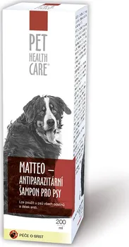 Antiparazitikum pro psa PET HEALTH CARE Matteo antiparazitní šampon pro psy 200 ml