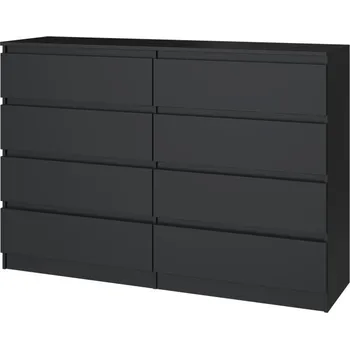 Šatní skříň Komoda MALVÍNA M8 140, Černá