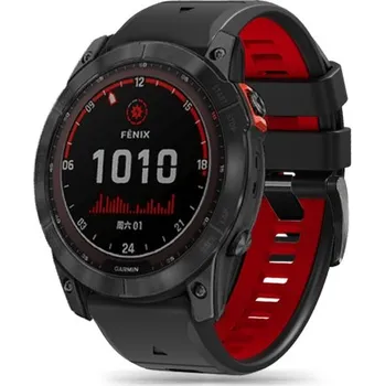 Řemínek na hodinky Tech-Protect | Tech-Protect Iconband reminek na Garmin Fenix 5x / 5x Plus / 6x / 6x Pro / 7x / 8 51mm, black/red