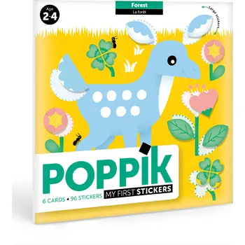Hračka pro nejmenší POPPIK Moje první samolepky Les 2+