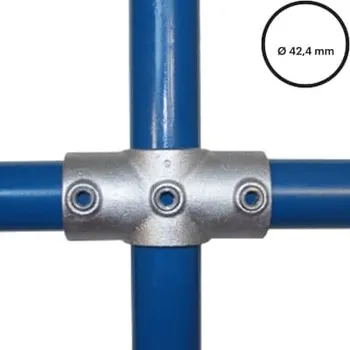Fitinka Konstrukční fitinka, spojka ocelových trubek pr. 42,4 mm – průběžný kříž (středový) 119-C42