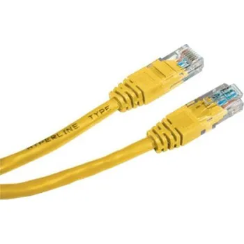 Síťový kabel OEM Patch kabel UTP Cat.5e, 10m - žlutý 5055904