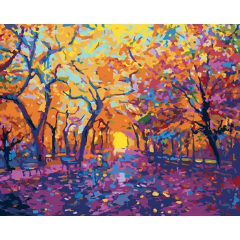 ZUTY Malování podle čísel - PODZIMNÍ LISTÍ Rozměr: 40x50 cm, Rámování: bez rámu a bez vypnutí plátna