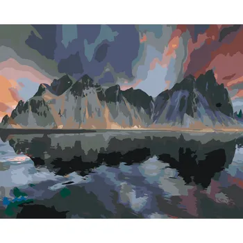 ZUTY Malování podle čísel - HORA VESTRAHORN NA ISLANDU Rozměr: 40x50 cm, Rámování: bez rámu a bez vypnutí plátna