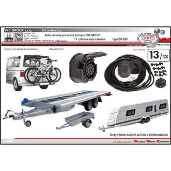 Tažné zařízení Univerzální elektropřípojka pro Mercedes A Třída 07/1997->06/2005 13pin SV E00-020, SVC Group