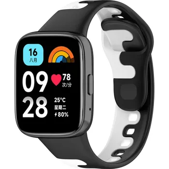 Příslušenství k chytrým hodinkám eses Silikonový řemínek pro Xiaomi Redmi Watch 3 Active - Černo bílý