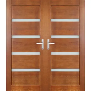 Interiérové dveře ArchoD Dvoukřídlé dřevěné dveře dýhované z borovice Malaga