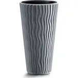 PROSPERPLAST Květináč - SANDY SLIM Průměr: 34,9 cm, Barva: šedá