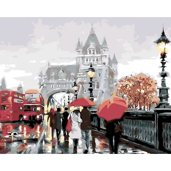 ZUTY Malování podle čísel - PROCHÁZKA PO TOWER BRIDGE (RICHARD MACNEIL) Rozměr: 40x50 cm, Rámování: vypnuté plátno na rám