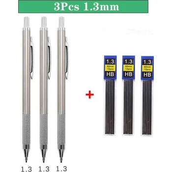 Grafitová tužka Kovová mechanická tužka - 3ks-1,3mm