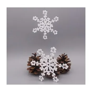Vánoční ozdoba Háčkovaná ozdoba - vánoční vločka 10 cm (Vločka 10 cm)