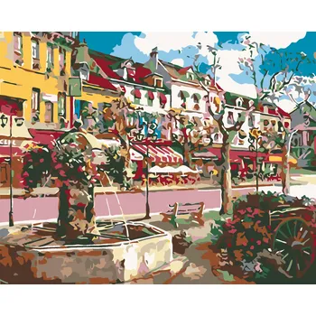 ZUTY Malování podle čísel - LETNÍ ULICE Rozměr: 40x50 cm, Rámování: bez rámu a bez vypnutí plátna