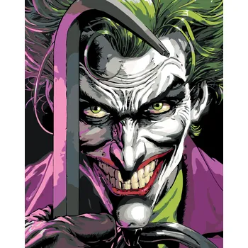 ZUTY Malování podle čísel - JOKER S PÁČIDLEM (BATMAN) Rozměr: 40x50 cm, Rámování: bez rámu a bez vypnutí plátna
