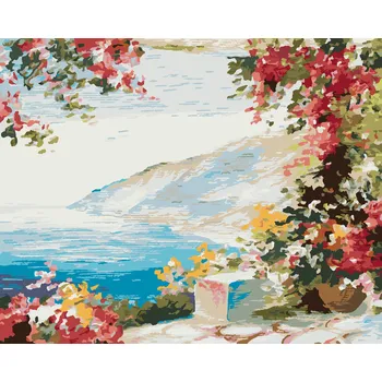 ZUTY Malování podle čísel - DŮM NA POBŘEŽÍ Rozměr: 40x50 cm, Rámování: bez rámu a bez vypnutí plátna