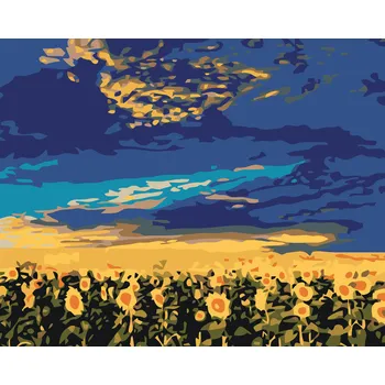 ZUTY Malování podle čísel - SLUNEČNICE Rozměr: 40x50 cm, Rámování: bez rámu a bez vypnutí plátna