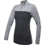 SENSOR MERINO BOLD dámské triko dl.rukáv zip anthracite/cool gray velikost L