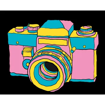 ZUTY Malování podle čísel - POP-ART FOTOAPARÁT Rozměr: 40x50 cm, Rámování: bez rámu a bez vypnutí plátna