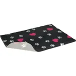 Vetbed protiskluz / Drybed grafitová srdce a packy DELUXE 150 x 100 cm, vlas 30 mm