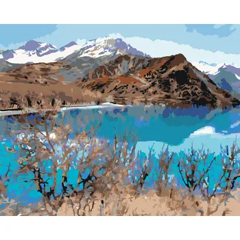 ZUTY Malování podle čísel - JEZERO ISKANDERKUL Rozměr: 40x50 cm, Rámování: vypnuté plátno na rám