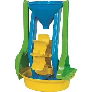 Hračka na písek Androni Sada na písek s mlýnkem - výška 26 cm Modrá