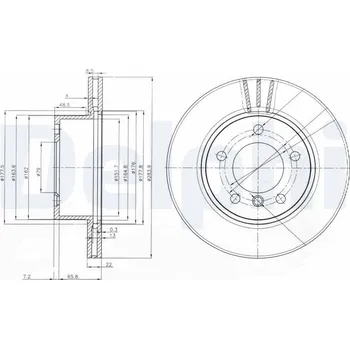 Brzdový kotouč Brzdový kotouč Delphi BG3899C