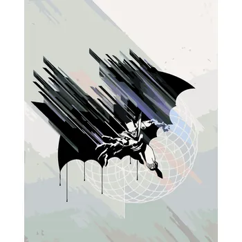 ZUTY Malování podle čísel - ABSTRAKTNÍ MALOVANÝ BATMAN II Rozměr: 40x50 cm, Rámování: bez rámu a bez vypnutí plátna