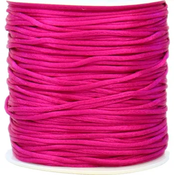 Náramek Pro Háčkování Saténová šňůrka tmavě fuchsiová 5 m